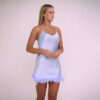 Satin Dress & Tulle With Soft Feather - Image 3