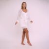 Satin Dress & Tulle With Soft Feather - Image 7