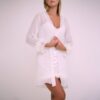 Satin Dress & Tulle With Soft Feather - Image 8