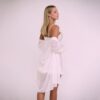 Satin Dress & Tulle With Soft Feather - Image 9