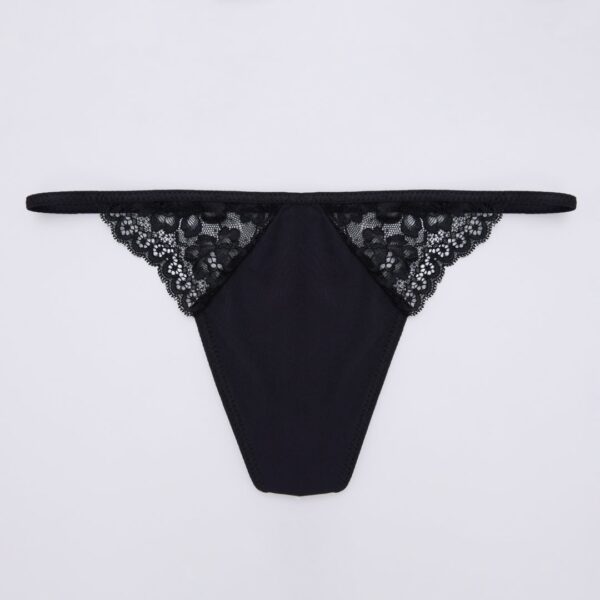 Microfiber G-String With Lace