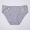 Medium Waist Cotton Bikini Panty With Lace Side Panels