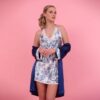 Floral Satin Nightwear Set - Image 4