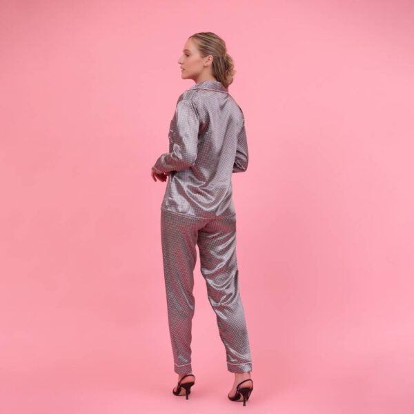 Polka Dotted Satin Pyjama - Image 2