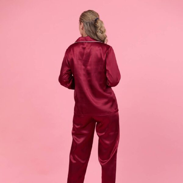 Satin  Long Sleeve Pyjama - Image 9