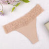 Cotton and Lace Band Thong - Image 3