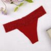 Cotton and Lace Band Thong - Image 2