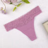 Cotton and Lace Band Thong - Image 5