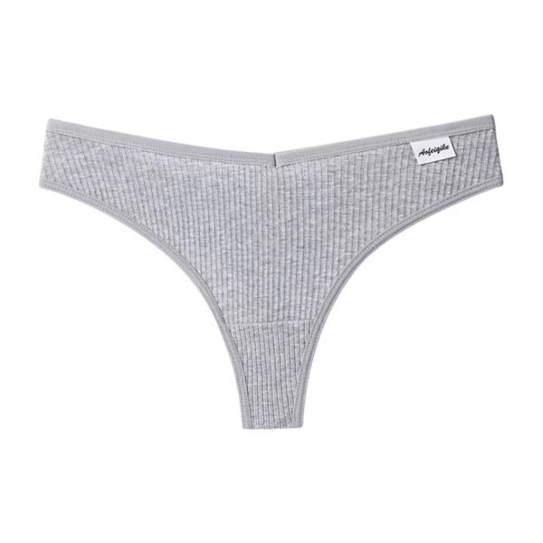 Cotton Ribbed Thong
