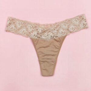 Cotton & Lace Thong