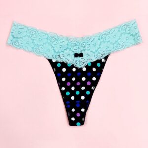 Microfiber & Lace Thong