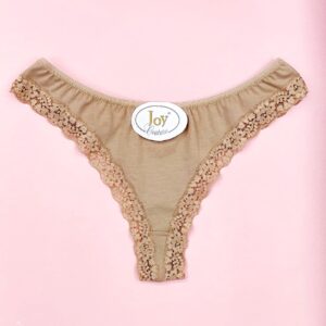 Cotton Thong With Lace