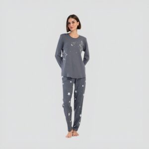 White Stars Thermal Pyjama