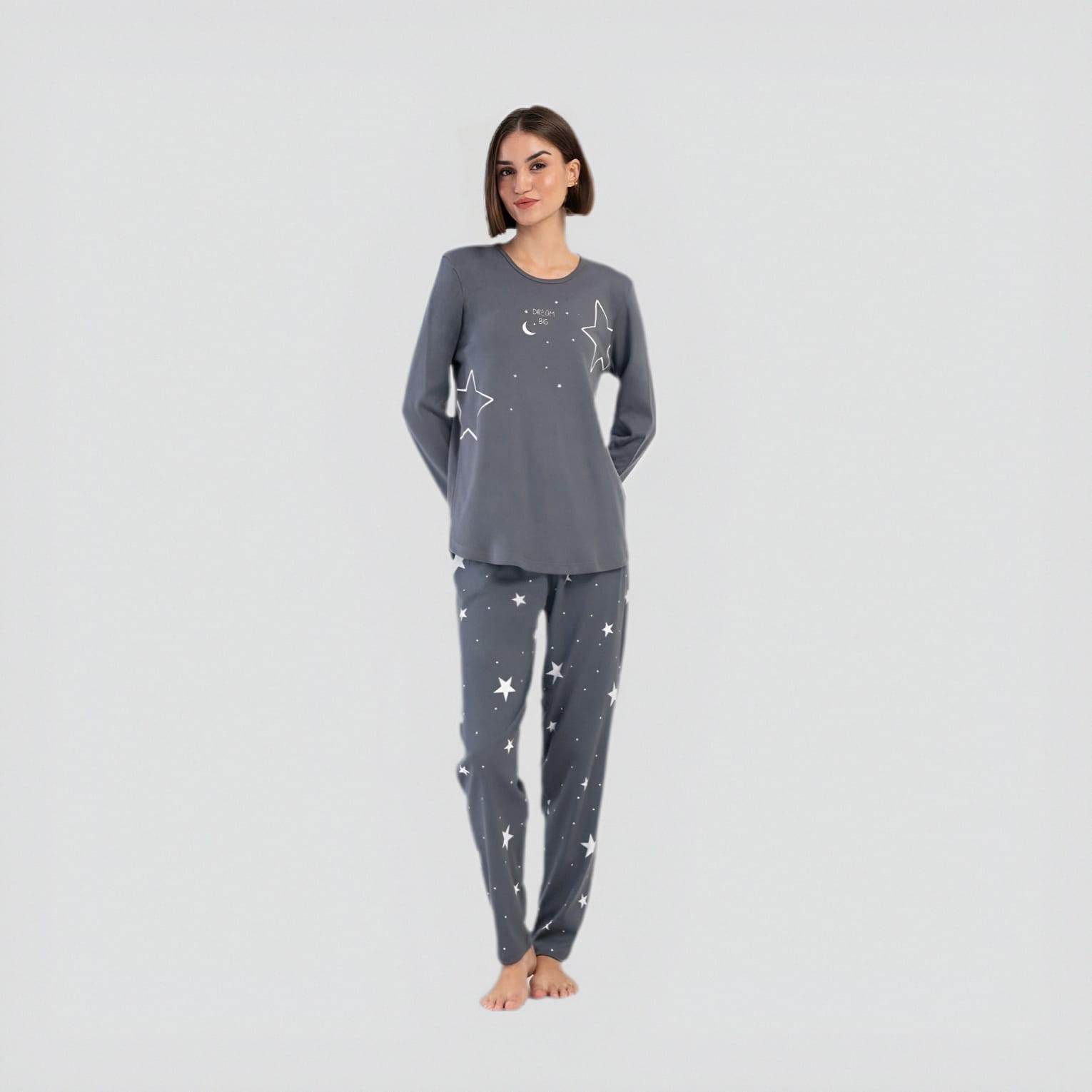 White Stars Thermal Pyjama