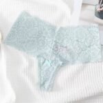 Wide Waistband Lace Thong