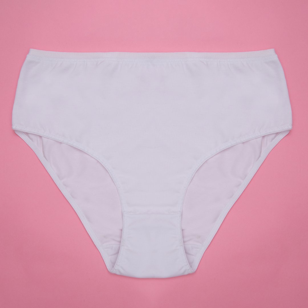 891_White-2.jpg Medium to High Waist Cotton Panty - Image 1