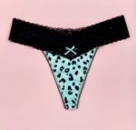Microfiber & Lace Thong - Image 2