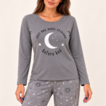 Moonlight Dreams Grey Pyjama Set - Image 2