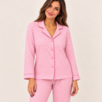 Pink Polka Dot Cotton Pyjama Set - Image 2