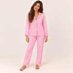 Pink Polka Dot Cotton Pyjama Set