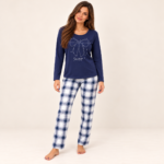 Navy Blue Cotton Pyjama Set