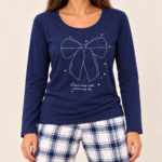 Navy Blue Cotton Pyjama Set - Image 2