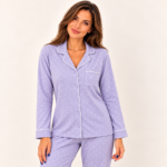 Lilac Dream Button-Down Pyjama Set - Image 2
